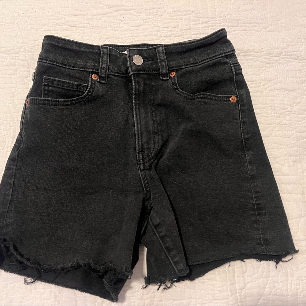 Black Denim Women's Shorts
